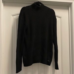 Vintage DKNY black ribbed mock neck sweater